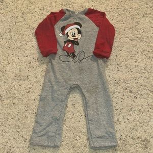 Disney Baby 18M Santa Mickey Onesie
